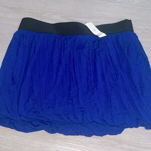 NWT! 2B Bebe Blue Elastic Waist Bubble Mini Skirt Large